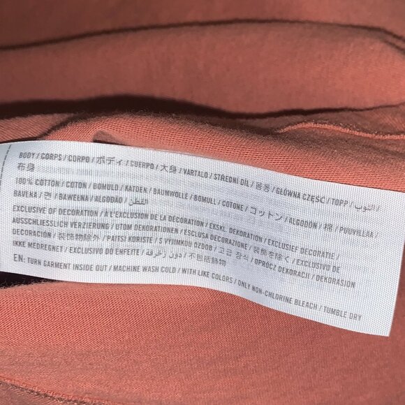 Abercrombie & Fitch Amour Is The Answer Soft A&F Collection Pink Orange Baby Tee - Picture 5 of 5